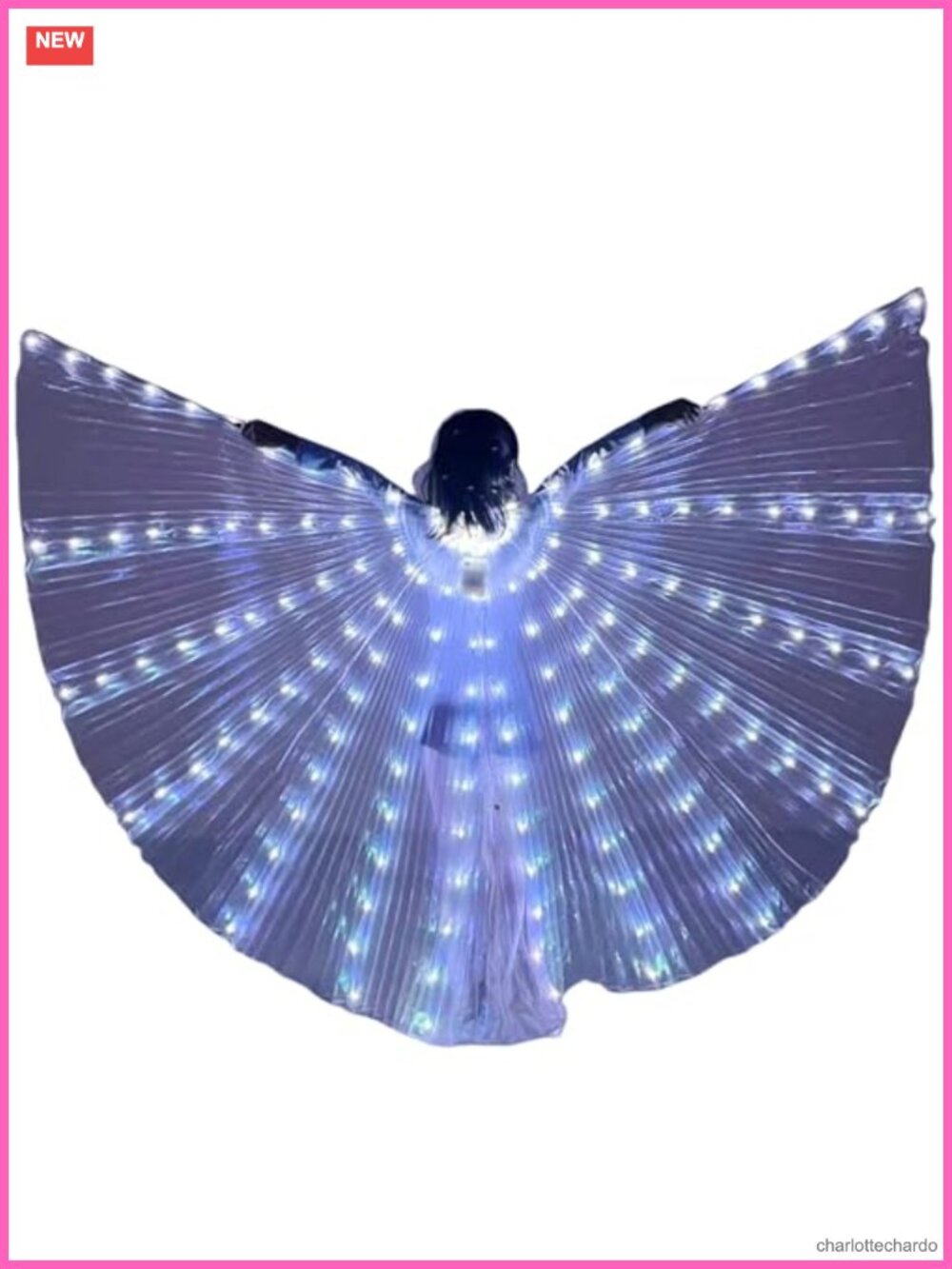 Light Up Fairy Wings LED Angel Wings for Festival Costume Party Dance